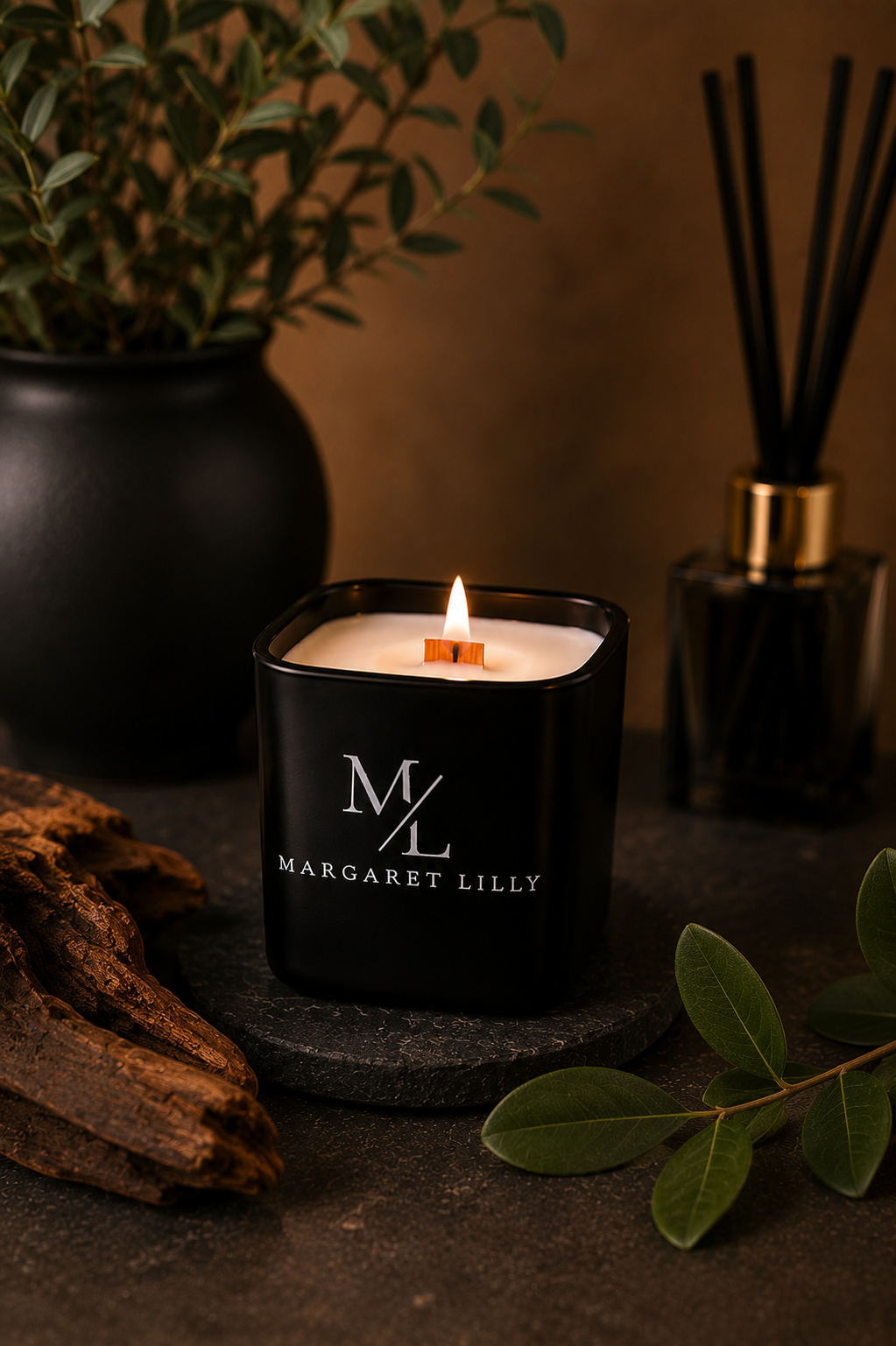 Warm Mahogany & Teakwood Candle