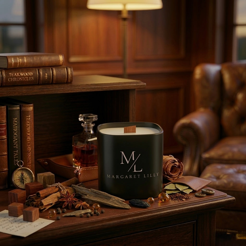 Warm Mahogany & Teakwood Candle