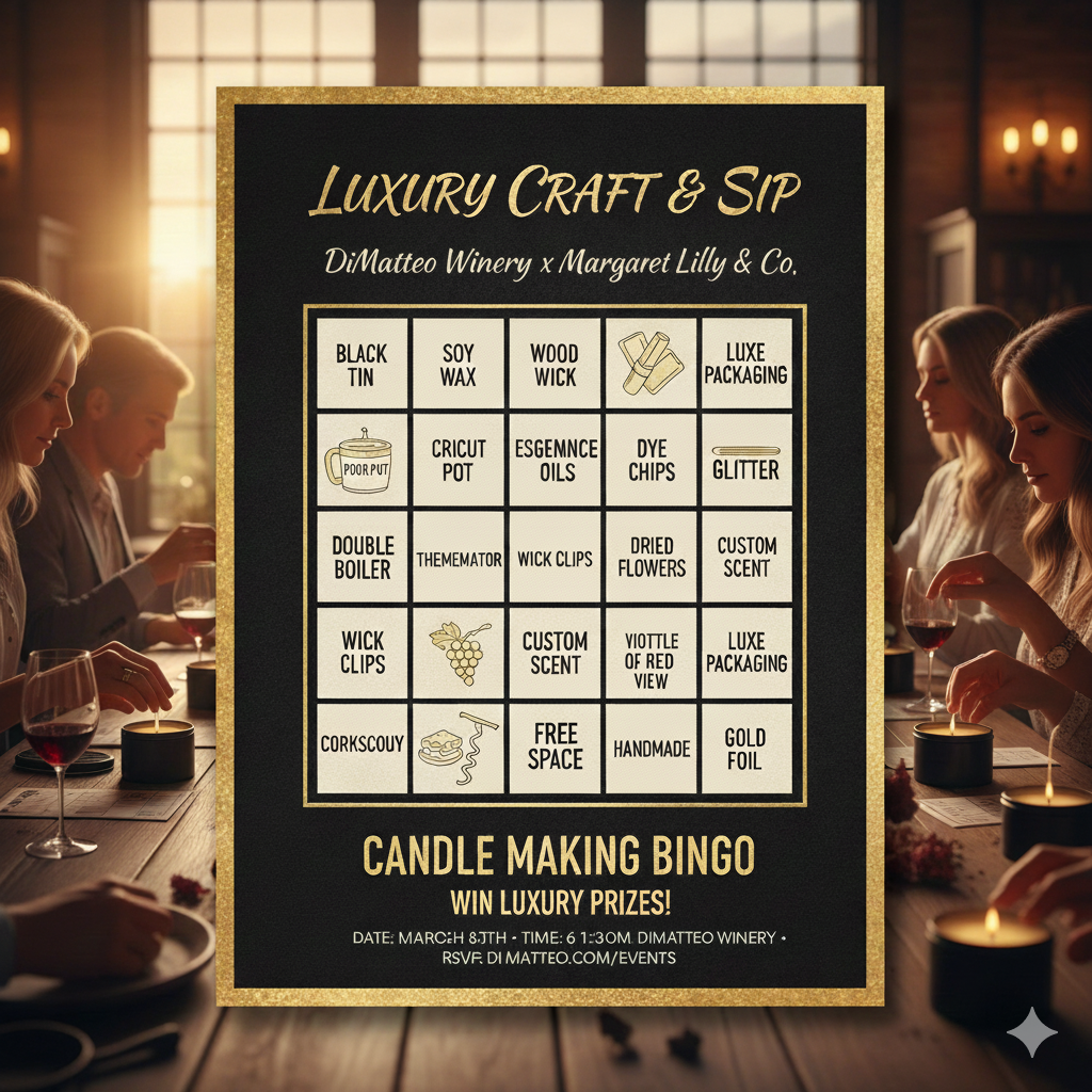Candle Making Bingo at DiMatteo Winery
